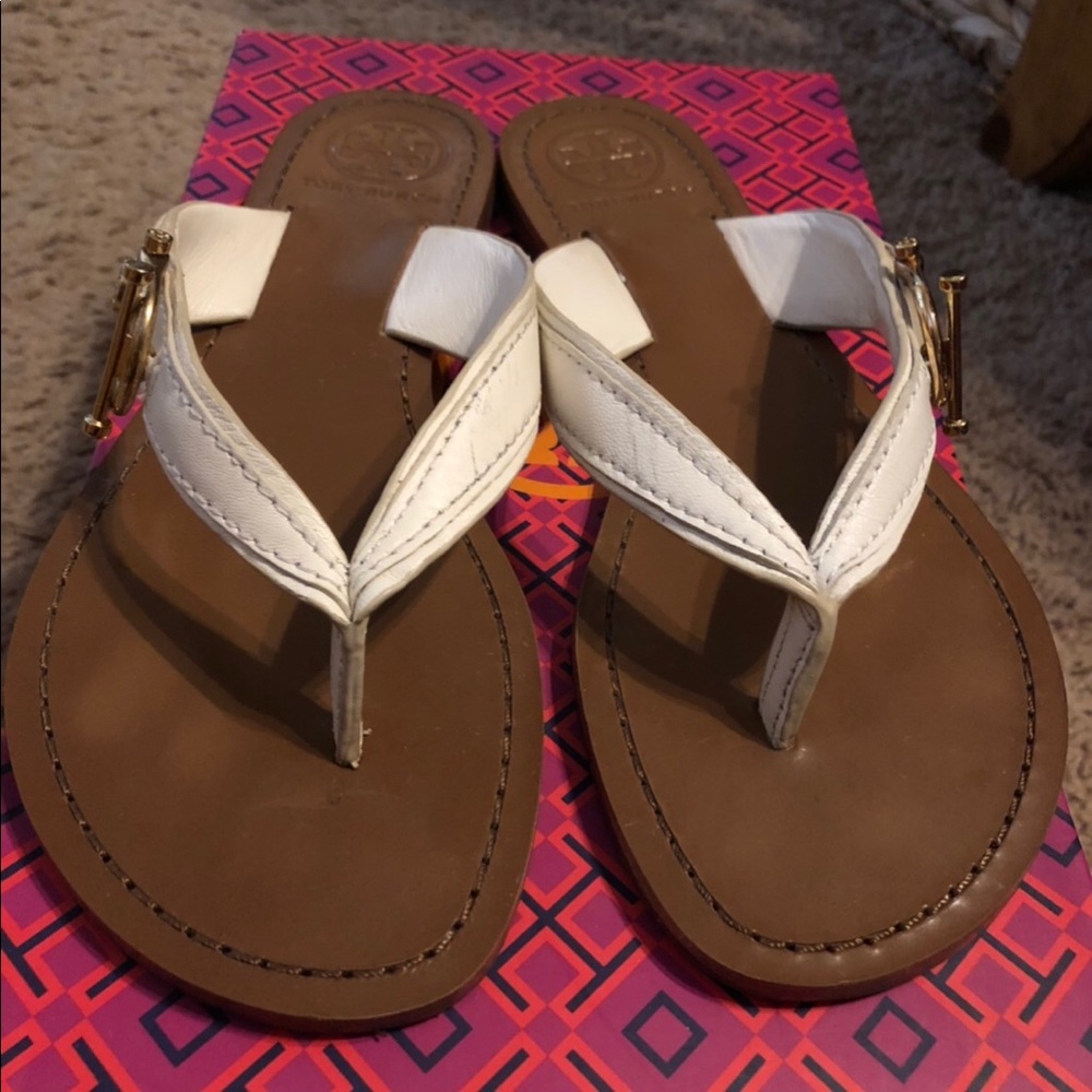Tory Burch Cameron Sandals Off White Size 5.5